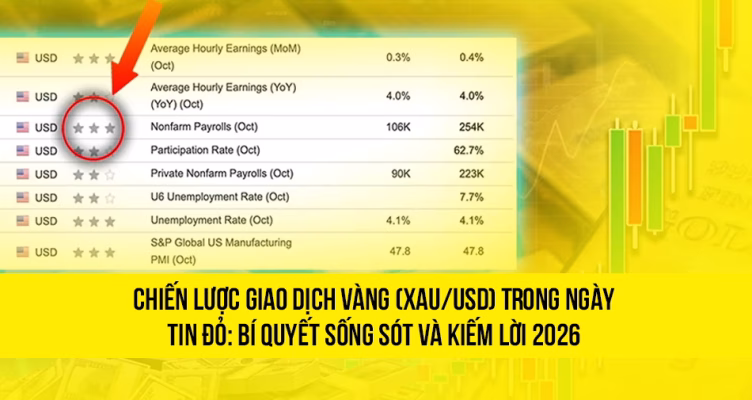 chien luoc giao dich vang xauusd trong ngay tin do economic news high impact